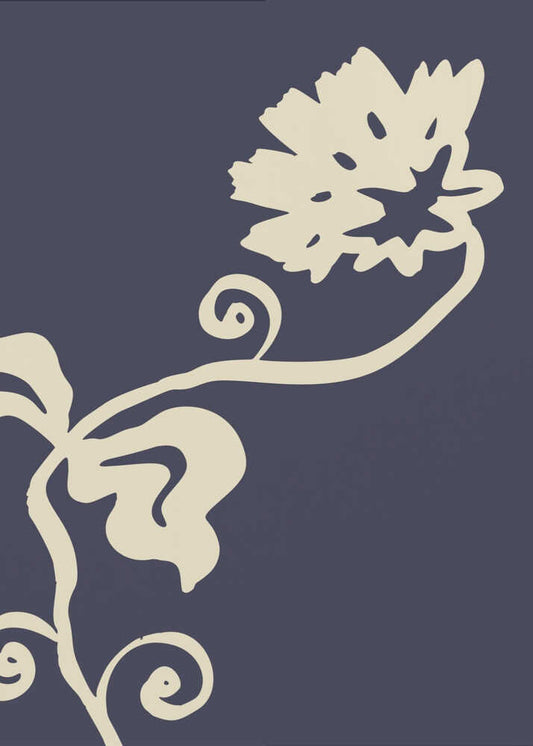 Rustic Navy Flower Vine