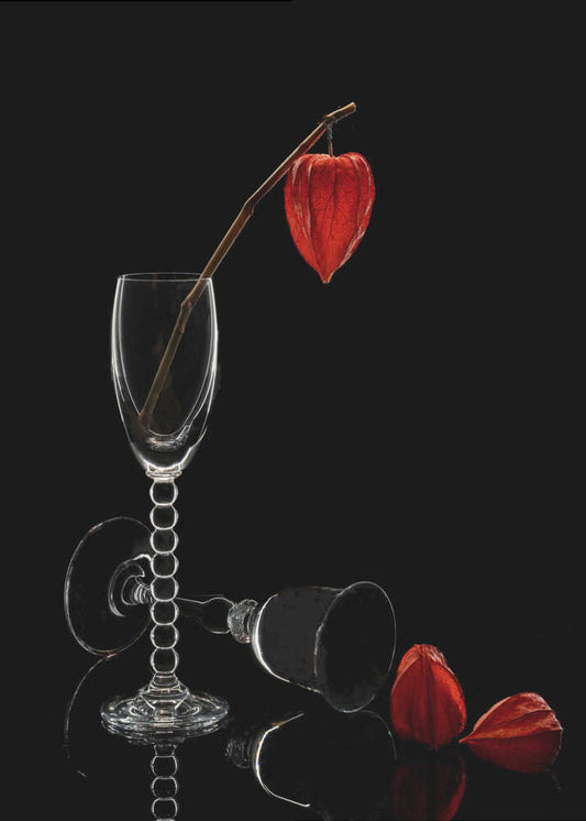 Glass And Physalis Still Life