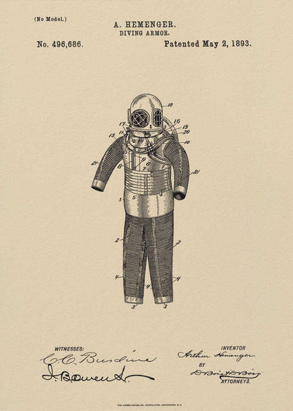 Diving Armor Patent 1893