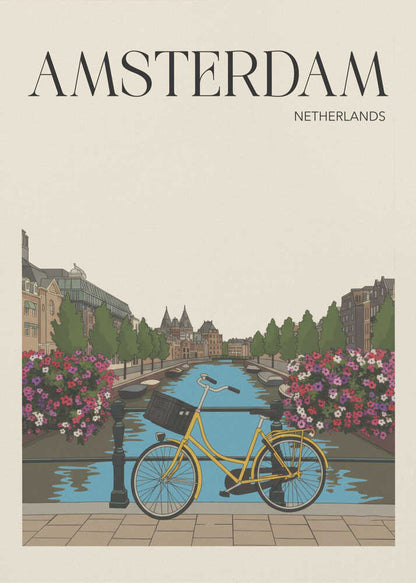 Amsterdam Travel Poster