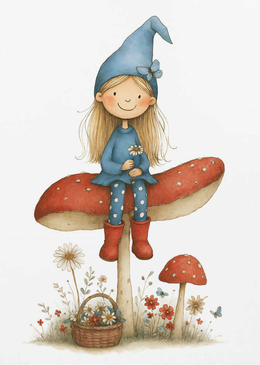 Whimsical Mushroom Girl