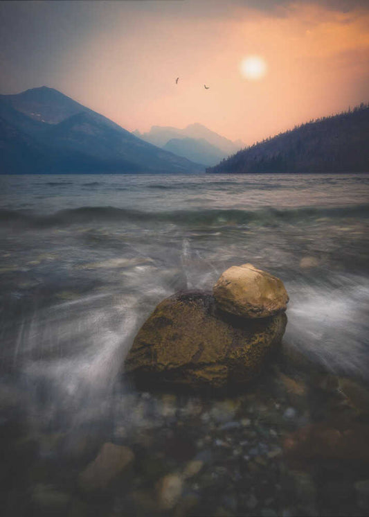 Wave and stone