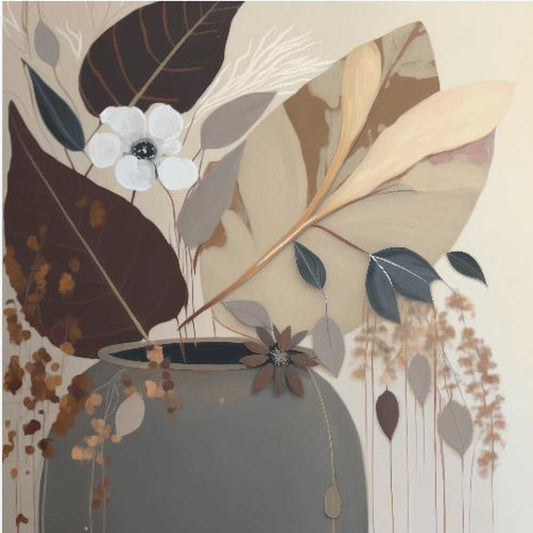 Abstract Leaves in a Vase